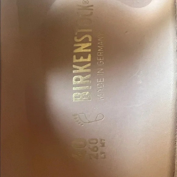 BIRKENSTOCK ARIZONA BIG BUCKLE HIGH SHINE NEW BEIGE SIZE 9 WOMENS - Picture 5 of 13